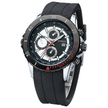 CURRE Nnew fashion casual quartz watch men large dial waterproof chronograph wrist watch free shipping 8143