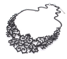 Brand Design Fashion Trendy Vintage Elegant Charm Openwork pattern Pendant Necklace For Woman 2015 New Statement