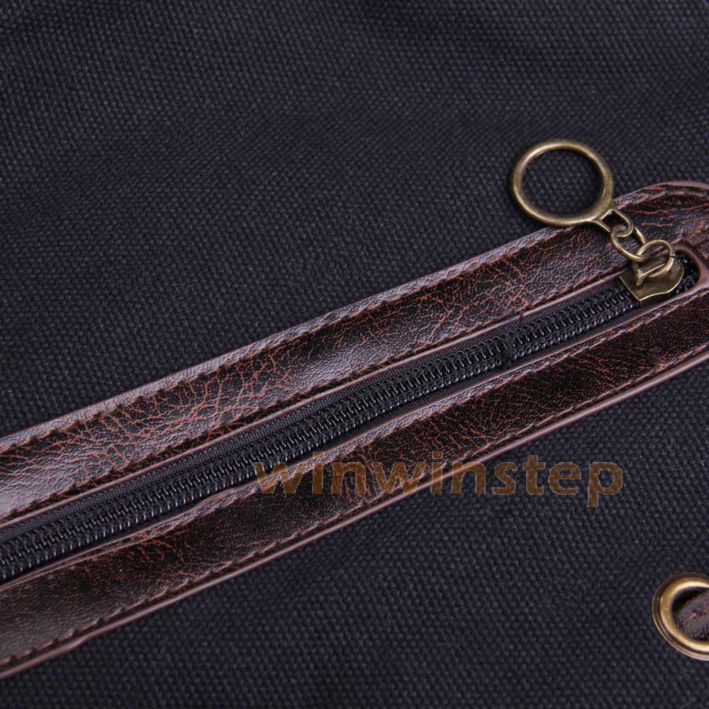 BS#S Korea Style Women Multi-pocket Canvas Cross Body Shoulder Bag