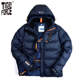 TIGER FORCE 2017 Men Winter Jacket Fashion Padded Cotton Coat Parka Winter Thick Polyester Jacket Downsulate