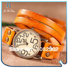 2014 Hot Selling Fashion Bracelet Ladies’ Watch Women Dress Watches Quartz WristWatch for Women with Leather Strap Big Dial
