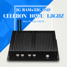 Hot on sale cheap industrial computer 2g ram DDR3 CPU celeron C1037U ultra thin client terminal