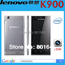 Original Lenovo K900 Russian polish smartphone Menu dual core 2GHZ 16GB /32GB Intel z2580 CPU 5.5 inch 1080P FHD Screen