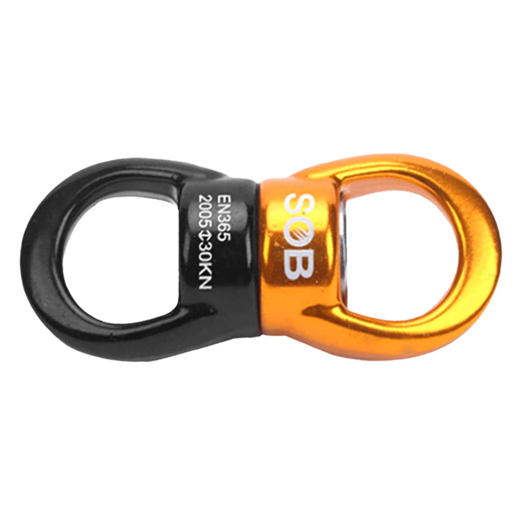 25KN Screw Locking Carabiner 30KN Swivel Rope Connector Rescue Rotator
