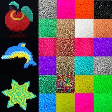 Fashion 1000pcs Candy Color 5mm Plastic Hama Perler Beads For Educate font b Kids b font