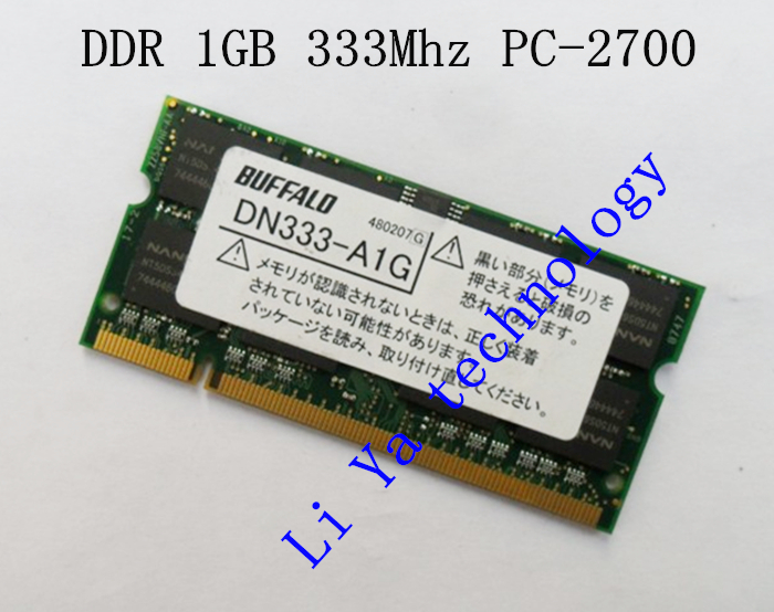 BUFFALO  1GB PC2700 DDR333 200PIN SODIMM ddr 333Mhz Laptop MEMORY 200-pin SO-DIMM RAM DDR Laptop Notebook MEMORY