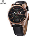MEGIR Men Chronograph Waterproof Multifunction Watch Famous Brand Luxury Leather Watches Military Watch Relogio Masculino