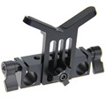 2 Hole Lens Support 15mm Rod Clamp Block Adapter For 15mm Rail Block fr DSLR Rig