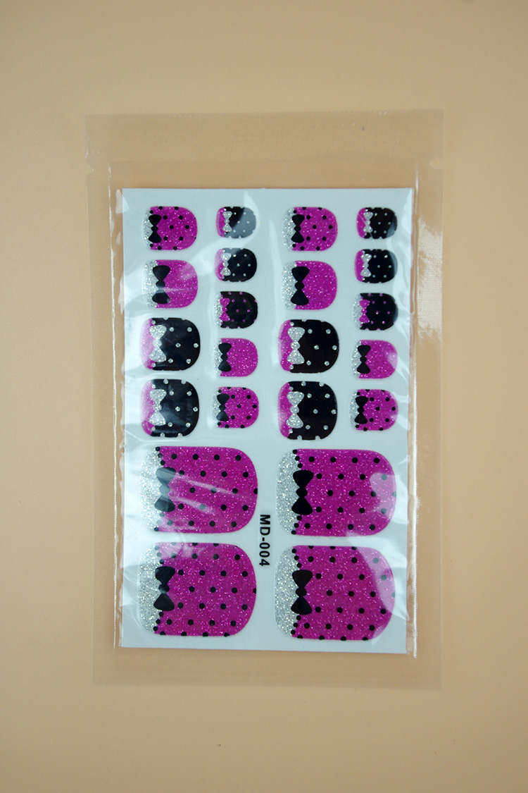 MD004 2015 Summer Fashion Beauty Product Toe Nail Art Foil Stickers Purple Grapes Rhinestone Manicure Adhesive
