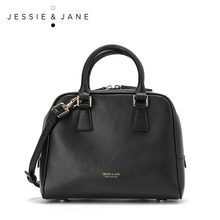 JessieJane Designer Brand Women handbags Houndstooth/ Leather Top-handle Bags Jessie Style 1219