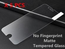 5 pieces/lot No Fingerprint Premium matte Tempered Glass Screen Protector For iphone 6/6s plus Frosted Glass Protective Film