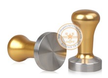 304 stainless steel 57.5MM pro coffee tamper GOLD