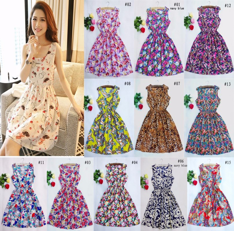 Free-shipping-2015-summer-autumn-new-Korean-Women-casual-Bohemian-floral-leopard-sleeveless-vest-printed-beach