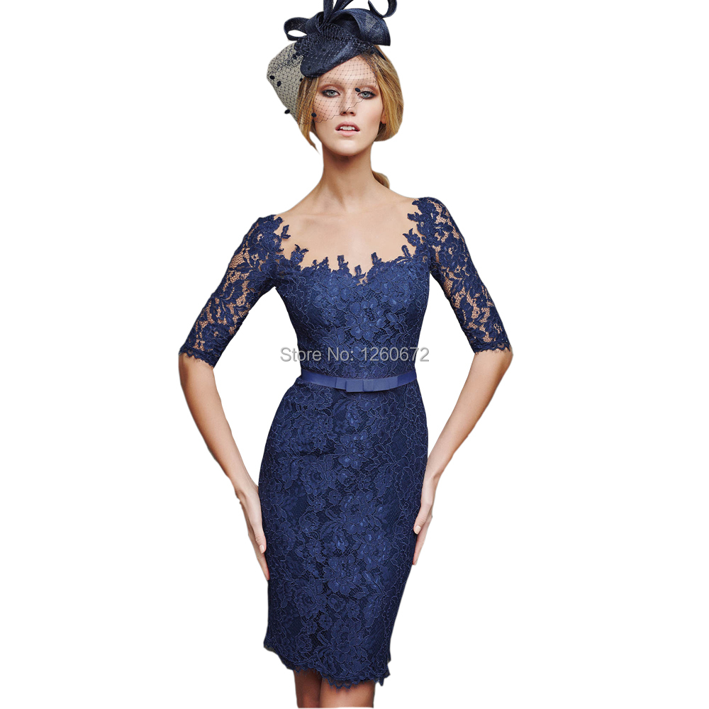Vintage Navy Blue Cocktail Dress