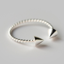 Ultra Slim Steampunk Sterling Silver Braided Arrow Rings for Women | Adjustable Ring Sterling-silver-jewelry Gift Free Shipping
