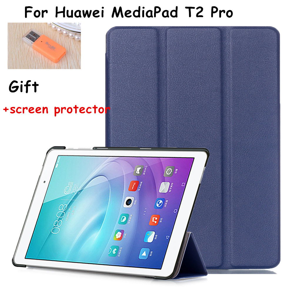   3-Fold  PU      Huawei MediaPad T2 Pro 10 FDR-A01W FDR-A03L Tablet  Smart 
