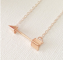 2015 New Fashion mini body chain rose gold one direction arrow necklaces Pendant for Women bff