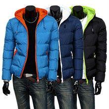 2015 mens winter jacket men’s hooded wadded coat winter thickening outerwear male slim casual cotton-padded outwear outdoor coat