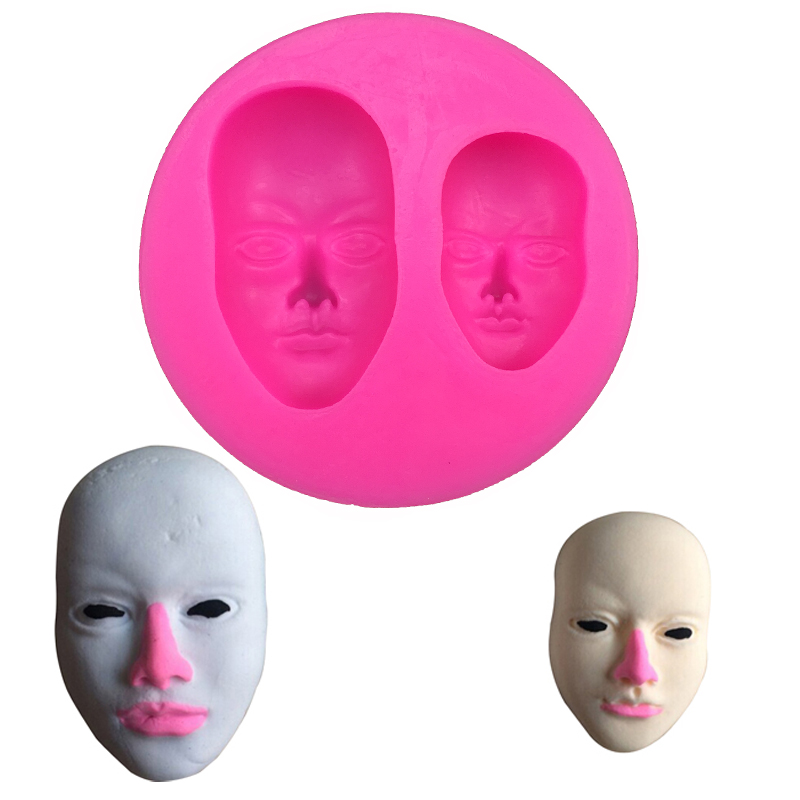 Free shipping from the Human face shaped silicone cake fondant mold