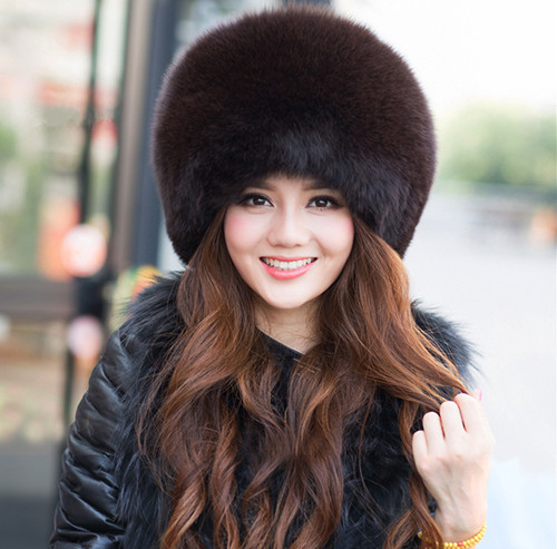 Winter Women Real New Mink Fur Hat Cap Headgear Beanie Beret QS039