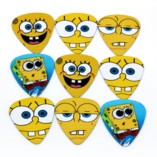 10pcs 0.71mm Spongebob squarepants high quality two side earrings pick DIY design guitar accessries pick guitar picks