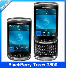 free shipping Refurbished original BlackBerry torch 9800 unlocked 3G smartphone,QWERTY and touch 3.2inch,WiFi,GPS,5.0MP