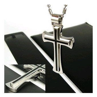 Fashion Men s Necklace 316L Stainless Steel Cross Necklace Wholesale Jewelry Factory Free Shipping WTN06