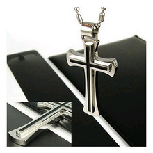 Fashion Men’s Necklace,316L Stainless Steel Cross Necklace,Wholesale Jewelry Factory Free Shipping WTN06