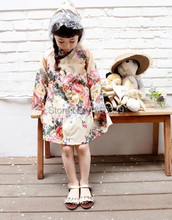 New Korean Style Burberry_ kids Raincoat Girls Waterproof Clothes Floral Raincoat Yellow Rainwear Children Rain Coat kids