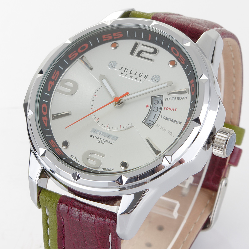 julius army led shock resistant military quartz watch