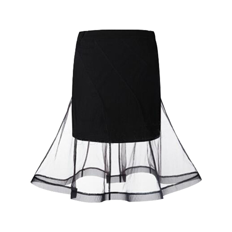 Faldas Leather Skirt Ruffles Solid Cotton Above Kn...