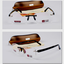 HIGH QUALITY Rimless frameless gentlemen antireflective coating Non spherical reading glasses+1.0 +1.5 +2.0 +2.5 +3.0 +3.5+4.0