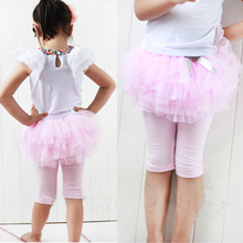 Princess Girl Kids Culottes Leggings Gauze Pants Party Skirts Bow Tutu Skirt
