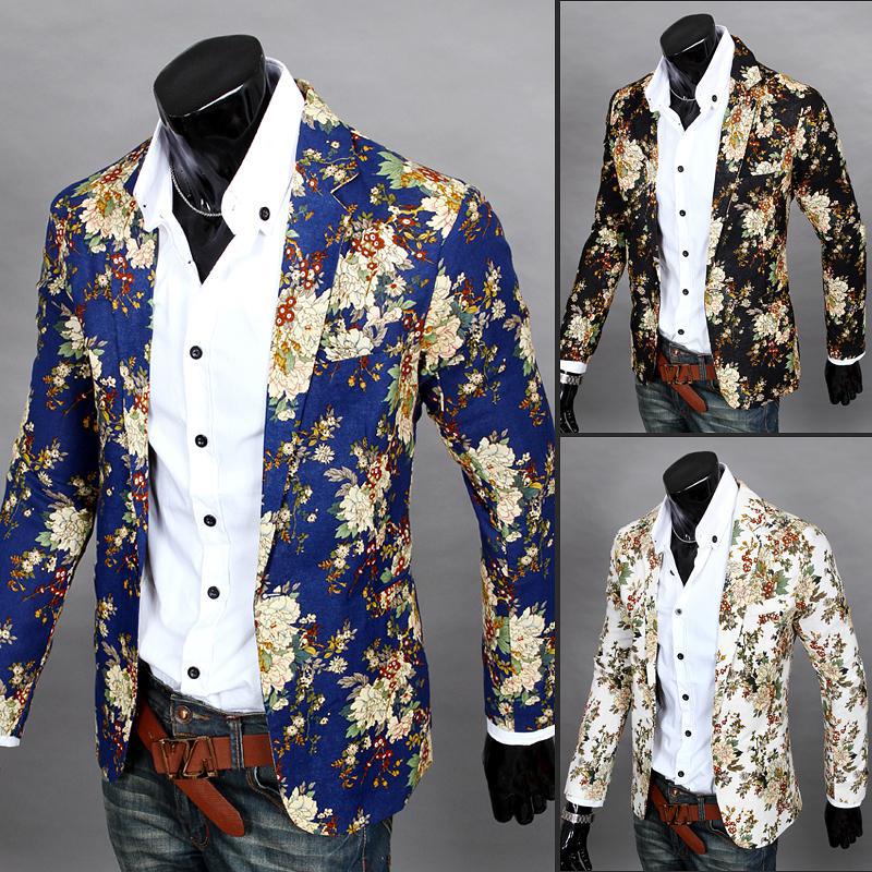 2015 Men\'S Fashion Designer One-Button Long-Sleev...