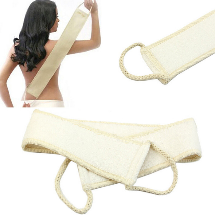 1PCS Wholsale Soft Exfoliating Loofah Back Strap Bath Shower Massage Spa Scrubber Sponge Body Skin Health