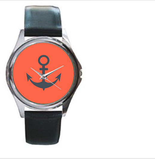 Man Watch Customized Fashion Retro Navy Anchor Hot Sale Quartz Stainless casual Sport Wristwatch