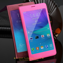 New Arrival Luxury Full Screen Flip Top Leather Phone Cases for Samsung Galaxy Note 4 High