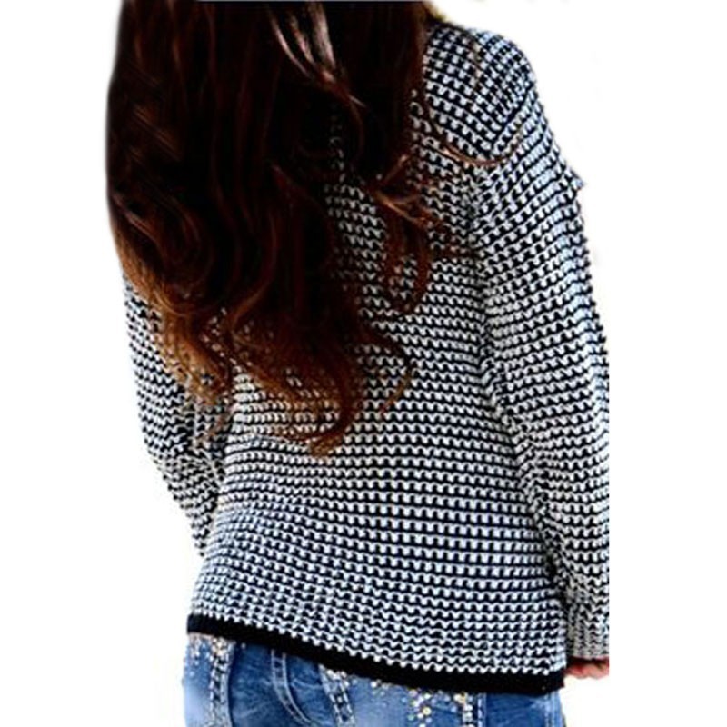 Women-Casual-Collarless-Long-Sleeve-Black-Knitted-Cardigan-LC27577-2-2