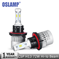 Oslamp 72W pair H13 Car LED Headlight Bulb Hi Lo Beam CREE CSP Chips h13 Auto
