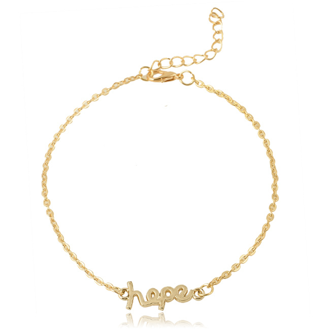 1 PC Unique Nice Sexy Simple HOPE Letter Golden Chain Anklet Ankle Bracelet Foot Jewelry Summer