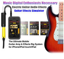 Rig Guitar Link Audio Interface System AMP Amplifier Guitar Effects Pedal Convertor Adapter Cable Jack for iPhone/iPad/Android