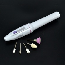 Pen Shape Electric Nail Toenail Drill Machine Art Salon Manicure File Grinder Polisher Tool+5 Bits A2894 1set