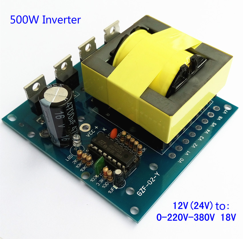 aliexpress buy updated dc ac converter 12v to 220v 380v 18v ac 500w inverter board aliexpress buy updated dc ac converter 12v to 220v 380v 18v ac 500w inverter board