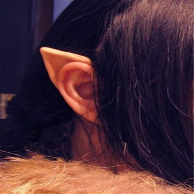 Latex Fairy Pixie Elf Ears Cosplay Accessories Halloween Party Latex Soft Pointed Prosthetic Tips Ear