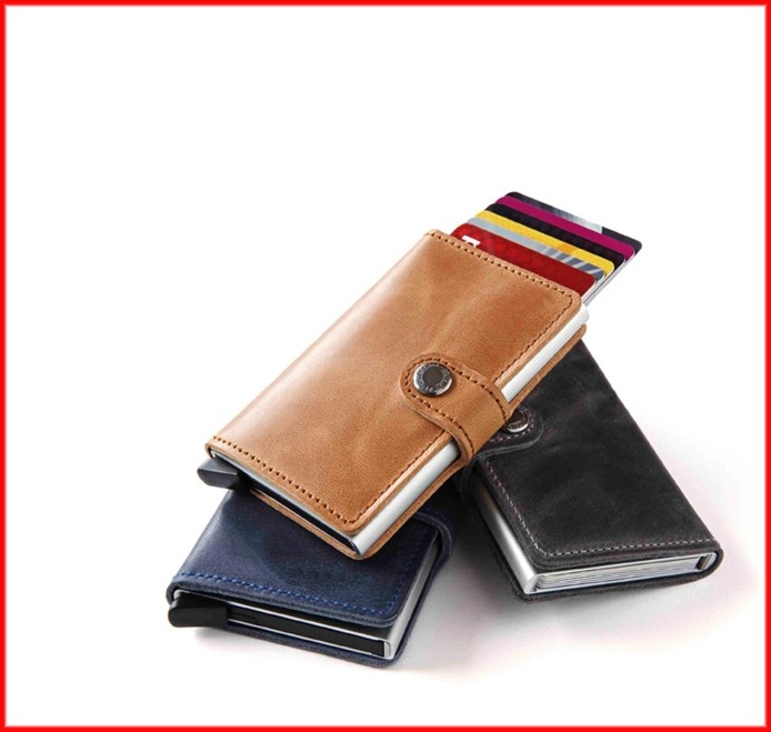 Reddot Award winning Card Protector in titanium color Very Slim Credit Card Holder wallet with ...