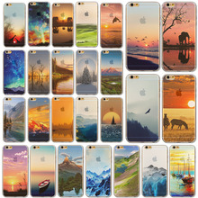 Stunning Senery Painted Soft TPU For Apple iPhone 5 5S Mobile Phone Back Skin Cases Cover