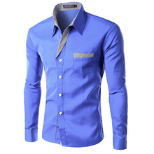 2014 New Dress Fashion Quality Long Sleeve Shirt Men.Korean Slim Design,Formal Casual Male Dress Shirt.13 colors.M-XXXXL.8012
