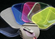 Hot Sale Super Silica Multicolor Gel Magic Sticky Pad Anti-Slip Mat Phone PDA mp3 mp4 Car Black colors 14*8cm Free Shipping