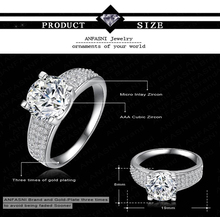 New Arrival High end Engagement Rings 18K Gold Platinum Plated AAA Cubic Zircon Unisex Rings Jewelery