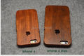 Free Ship 100 Real Wood Wooden Back Cover LOGO Shell Case For Apple iPhone 5 5S